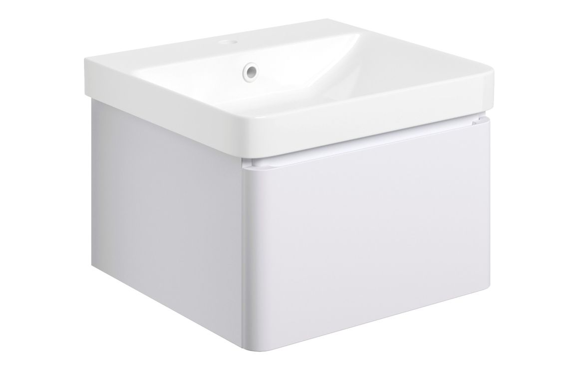 Furniture Pack DIFTP5674 Cosmos 500mm Basin Unit & Rimless Close Coupled WC Pack - Matt White