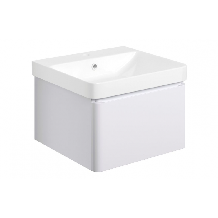 Furniture Pack DIFTP5674 Cosmos 500mm Basin Unit & Rimless Close Coupled WC Pack - Matt White