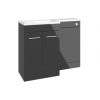 Venosa 1000mm Furniture & BTW WC Pack - Anthracite Gloss (LH)