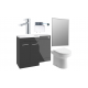 Venosa 1000mm Furniture & BTW WC Pack - Anthracite Gloss (RH)