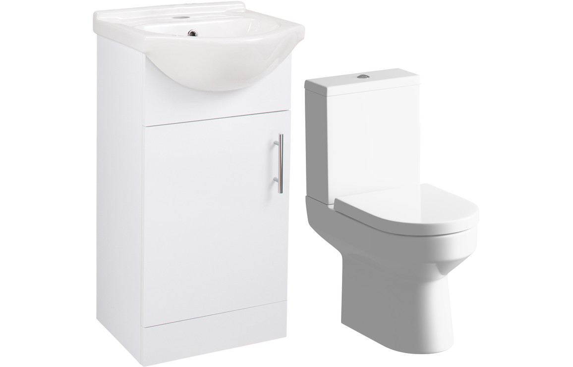 Vista 450mm Vanity & C/C Toilet Pack