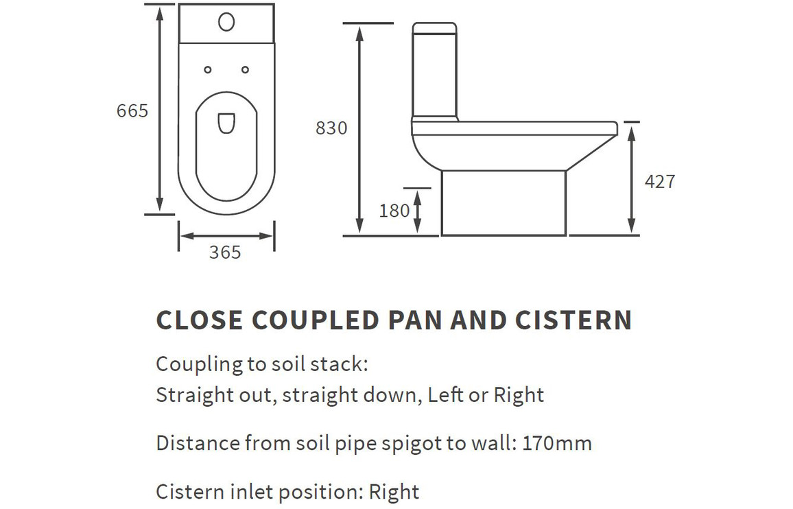Vista 450mm Vanity & C/C Toilet Pack