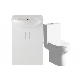 Vista 550mm Vanity & C/C Toilet Pack