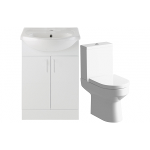 Vista 550mm Vanity & C/C Toilet Pack