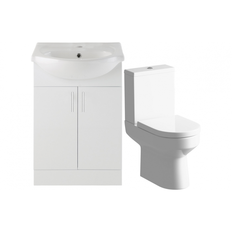Vista 550mm Vanity & C/C Toilet Pack