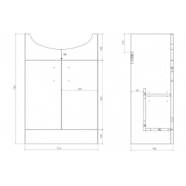Vista 550mm Vanity & C/C Toilet Pack