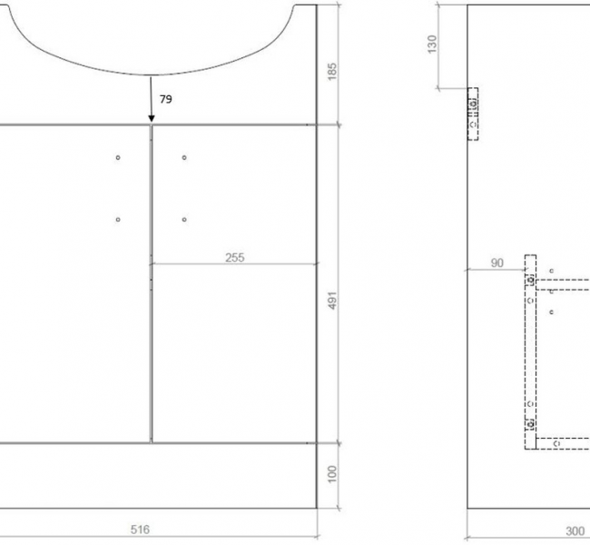 Vista 550mm Vanity & C/C Toilet Pack