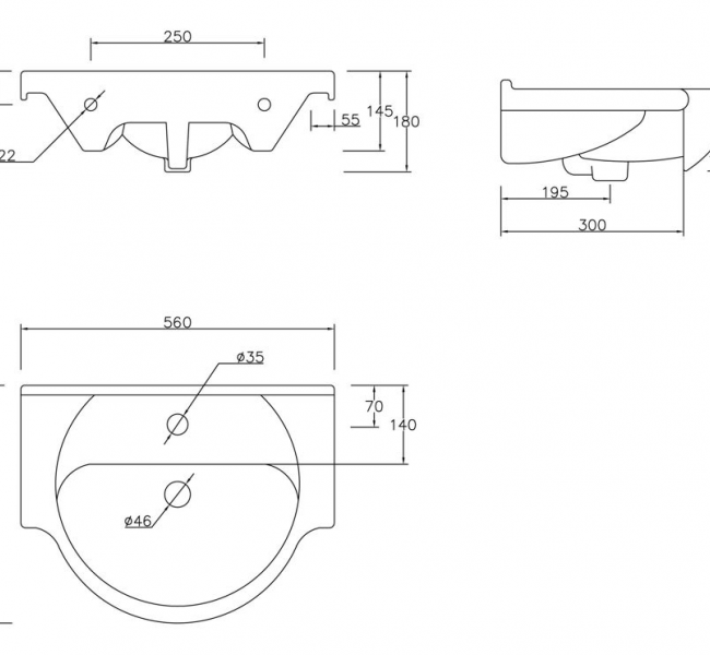 Vista 550mm Vanity & C/C Toilet Pack