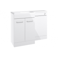 Venosa 1000mm Furniture & BTW WC Pack - White Gloss (LH)