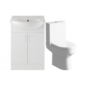 Vista 650mm Vanity & C/C Toilet Pack