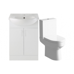 Vista 650mm Vanity & C/C Toilet Pack