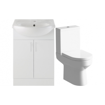 Vista 650mm Vanity & C/C Toilet Pack