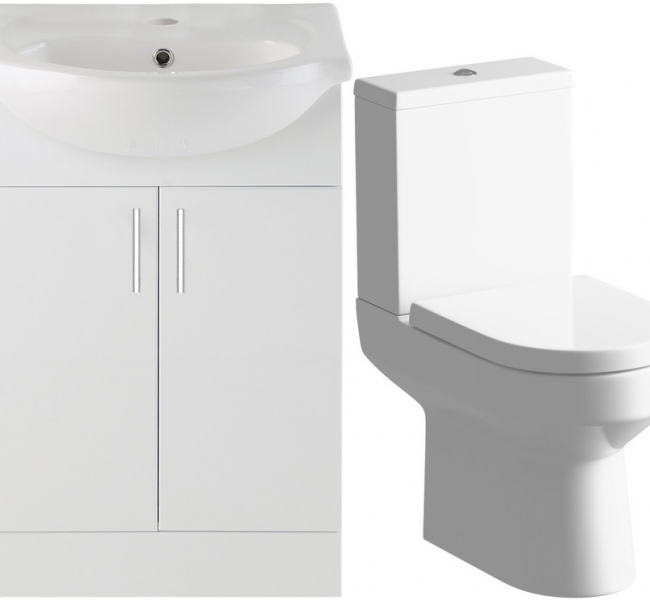 Vista 650mm Vanity & C/C Toilet Pack