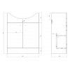 Furniture Packs DIFTP2562 Vista 650mm Vanity & C/C Toilet Pack