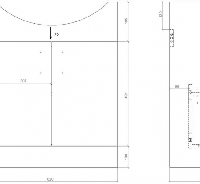 Vista 650mm Vanity & C/C Toilet Pack