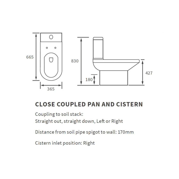 Furniture Packs DIFTP2562 Vista 650mm Vanity & C/C Toilet Pack