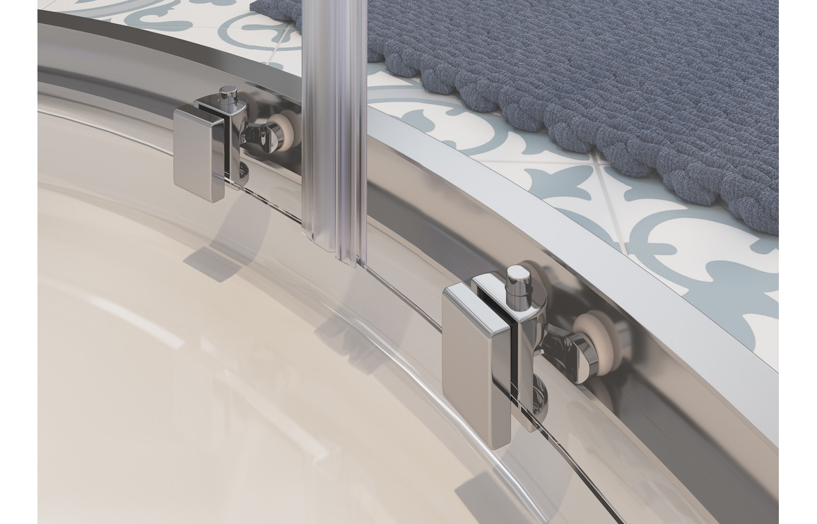 Classix 1200x800mm 2 Door Offset Quadrant - Chrome