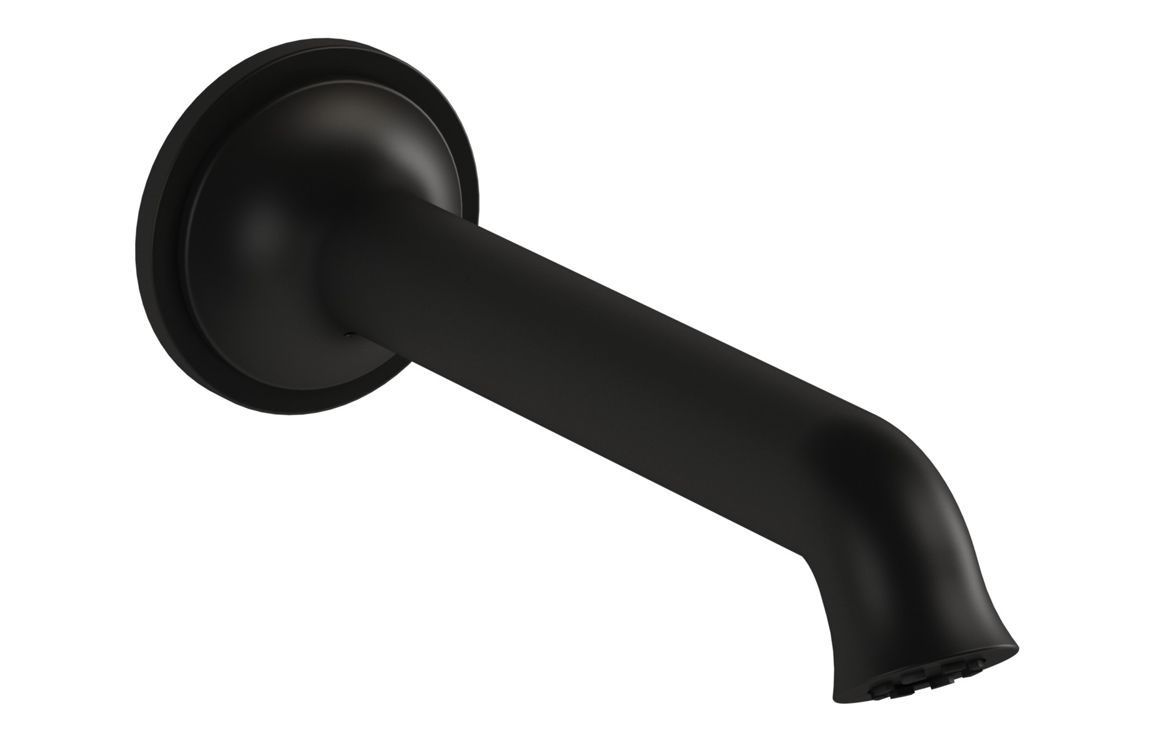 VitrA Origin Classic Wall Mounted Bath Spout - Matt Black