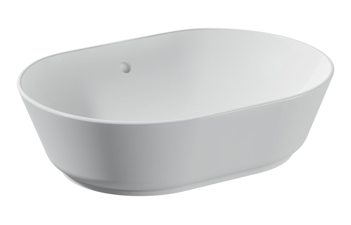 VitrA Geo 545x400mm 0TH Basin w/Overflow - White