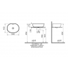 VitrA Geo 545x400mm 0TH Basin w/Overflow - White
