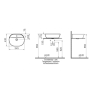 VitrA Geo 545x430mm 1TH Basin (No Overflow) - White