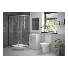 Vista Full Shower Room Suite with 900mm 2 Door Easy-Fit Quadrant & Tray