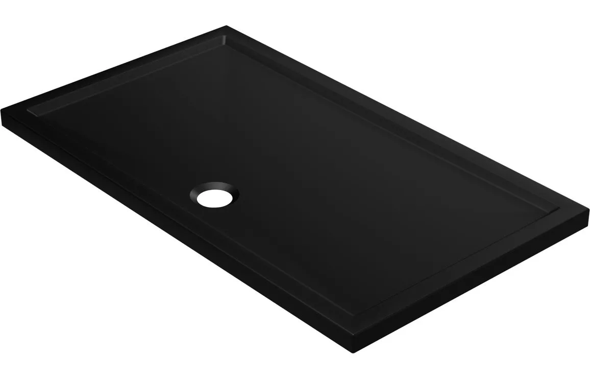 40mm Low Profile Rectangular Trays & Waste - Black
