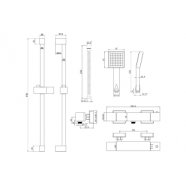 Argo Cool-Touch Thermostatic Bar Mixer Shower - Chrome