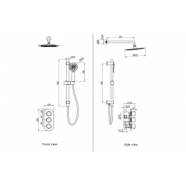 Aurora Round Shower Valve & Kit Pack 3 - Chrome
