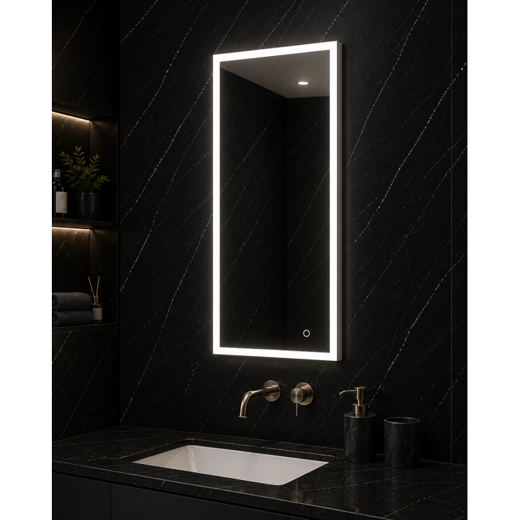 Origins Living Tate Light Rectangular Mirror 50 Polished - 50x100cm B008295
