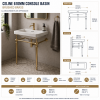 Traditional Basin & Washstands DIACP0018 Celine 610mm 1TH Console Basin - Brushed Brass