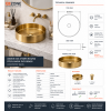 CounterTop Basins ABB1001 Abode Iox 375mm Round Steel Basin - PVD Brass