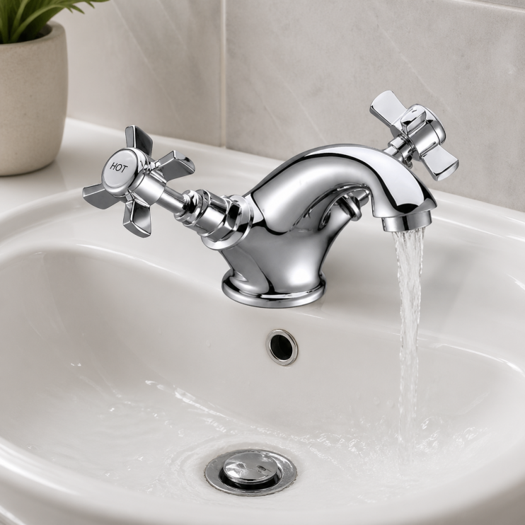 Bordon Basin Mixer & Waste - Chrome