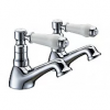 Traditional Bathroom Taps in Chrome DITS2040 Millom Basin Pillar Taps - Chrome