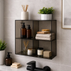 Storage Glass Boxing Pier B008523 Origins Living Pier Glass 4 Box Shelf Square - Bronze B008523