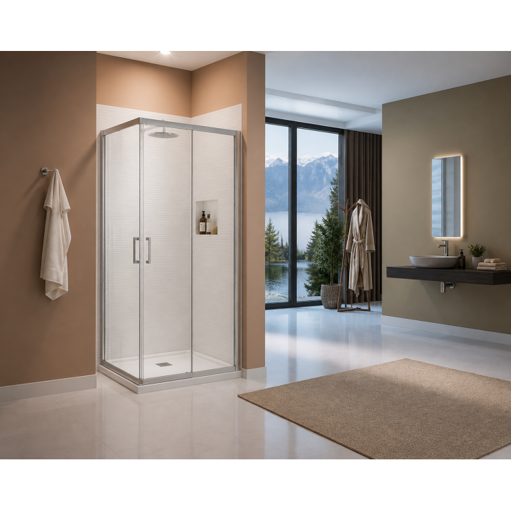 Merlyn Vivid Boost 800mm Corner Entry