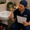 Tall Basin Bathroom Mixers Brushed Brass DITS1332 Berio Tall Basin Mixer - Brushed Brass Bathroom Taps