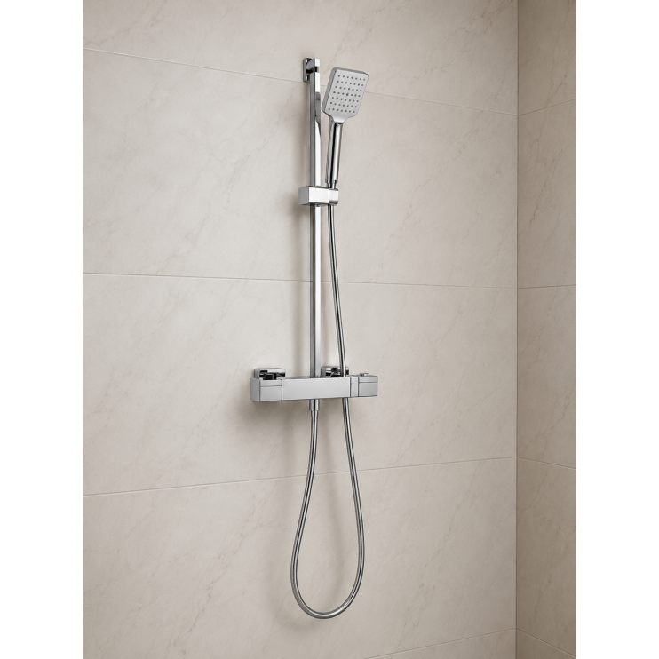 Argo Cool-Touch Thermostatic Bar Mixer Shower - Chrome