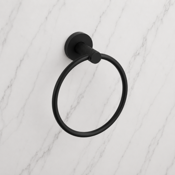 Asta Towel Ring - Black