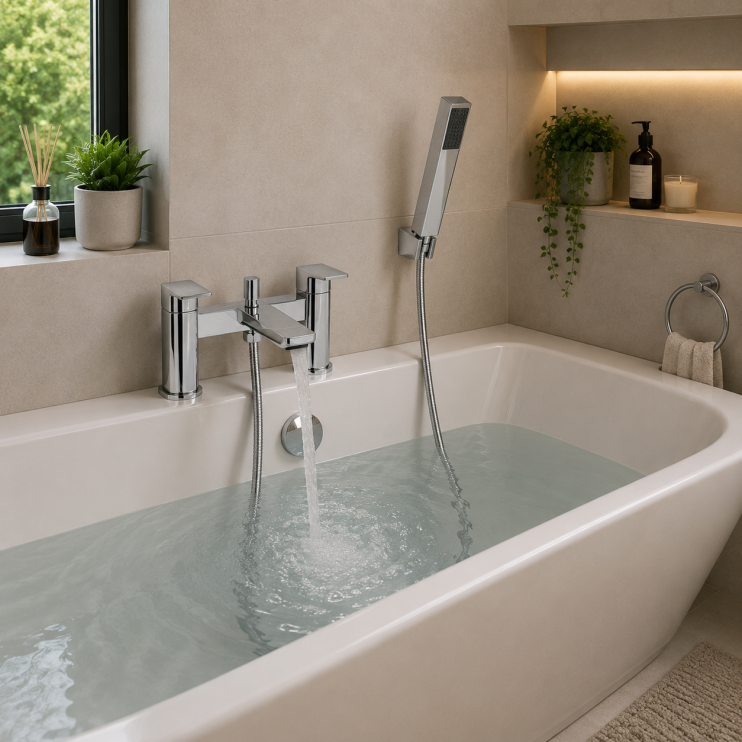 Berio Bath/Shower Mixer - Chrome Bathroom Taps