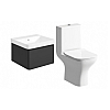 Cosmos 500mm Basin Unit & Rimless Close Coupled WC Pack - Matt Black