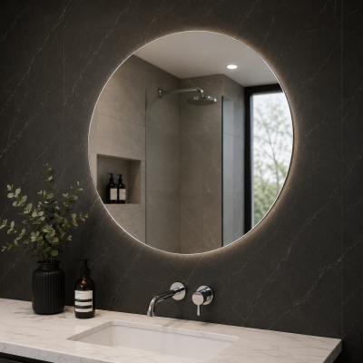 Origins Living Oslo Round Mirror 100cm Brushed Brass OSL-00D100-BB