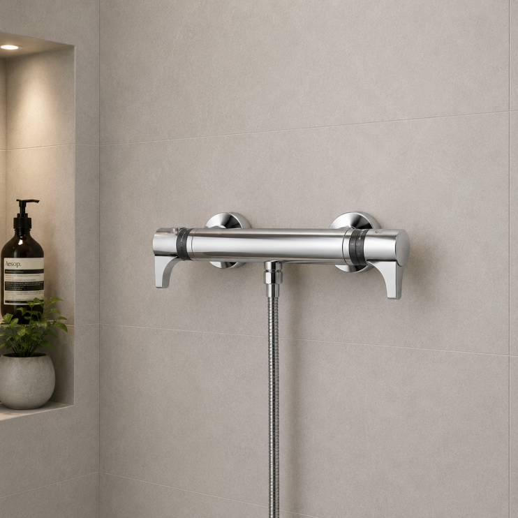 Triton Exe Lever Cool Touch Bar Mixer Shower - Chrome