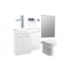 Venosa 1000mm Furniture & BTW WC Pack - White Gloss (LH)
