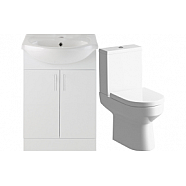 Vista 650mm Vanity & C/C Toilet Pack