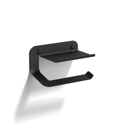 Origins Living Quick Toilet Roll Holder with Shelf - Black 185252 Origins Living Quick Toilet Roll Holder with Shelf - Black 185252