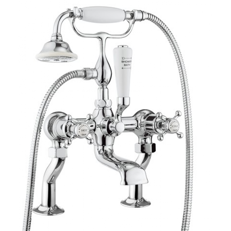 Crosswater Belgravia Crosshead Bath Shower Mixer With Kit chrome 