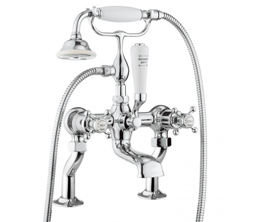 Crosswater Belgravia Crosshead Bath Shower Mixer With Kit chrome 