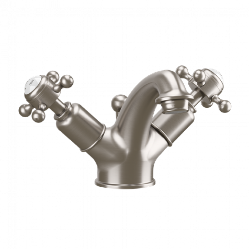 Crosswater Belgravia Crosshead Basin Monobloc Brushed Nickel