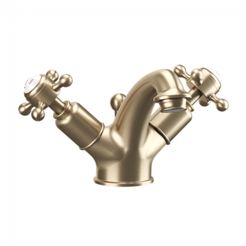 Crosswater Belgravia Crosshead Basin Monobloc (without pop-up waste) Brushed Brass